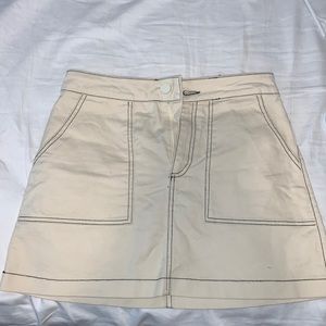 Zara Cream colored jean skirt size M